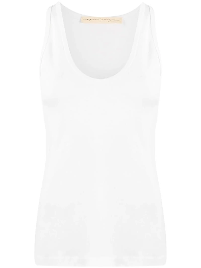 Shop Raquel Allegra Slim Fit Vest Top In White