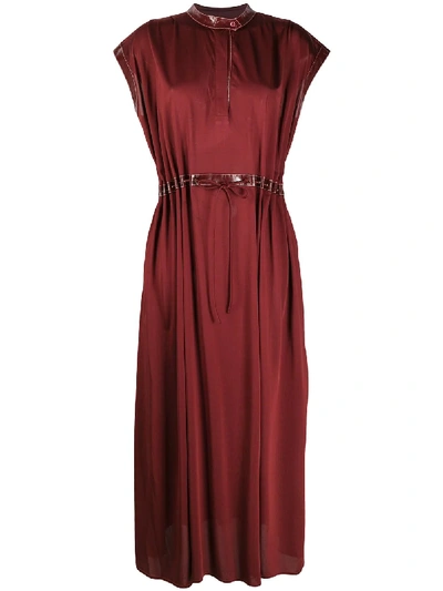 Shop Sies Marjan Contrast Trim Dress In Red