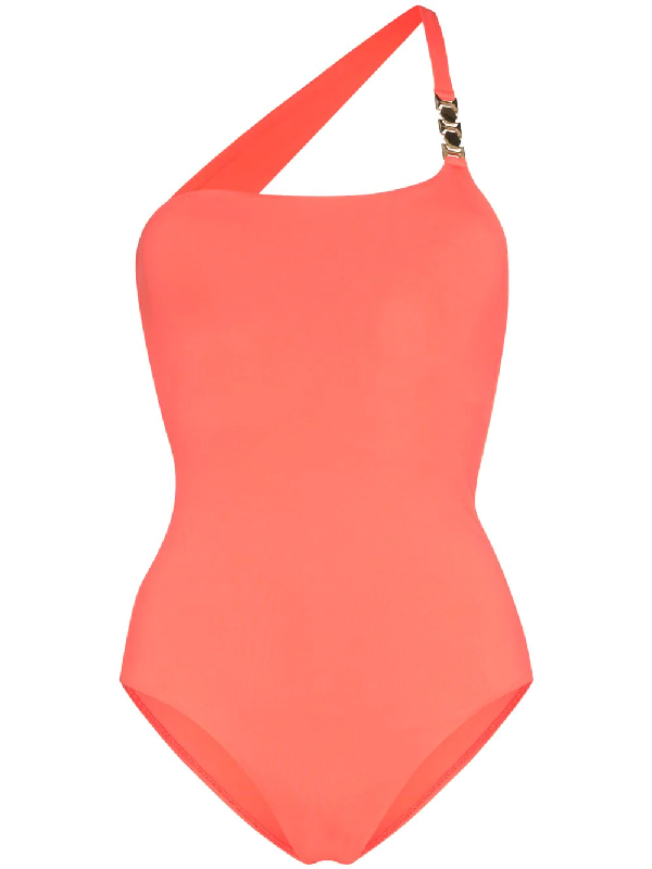 Melissa Odabash Seychelles One-shoulder Swimsuit In Orange | ModeSens