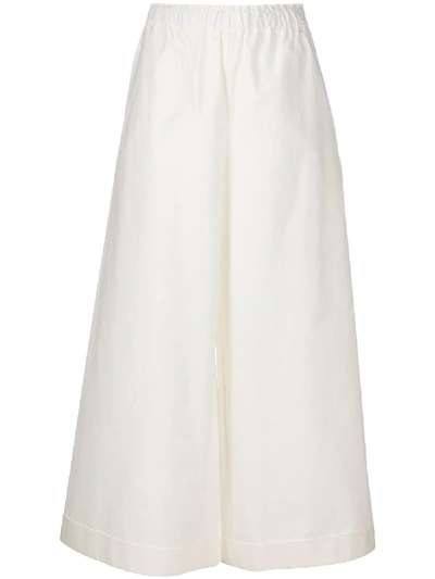 Shop Daniela Gregis Wide-leg Trousers In White