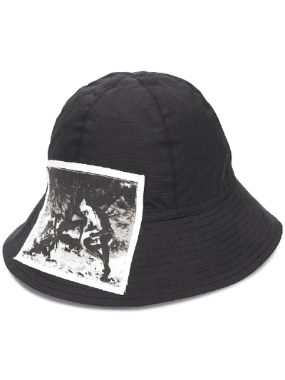 Shop Rick Owens Drkshdw Graphic-print Bucket Hat In Black