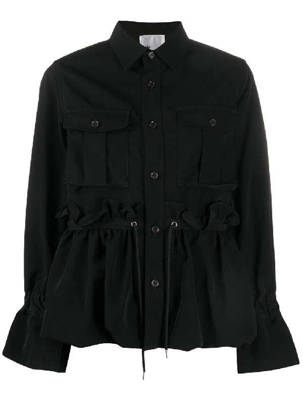 comme des garcons black button up
