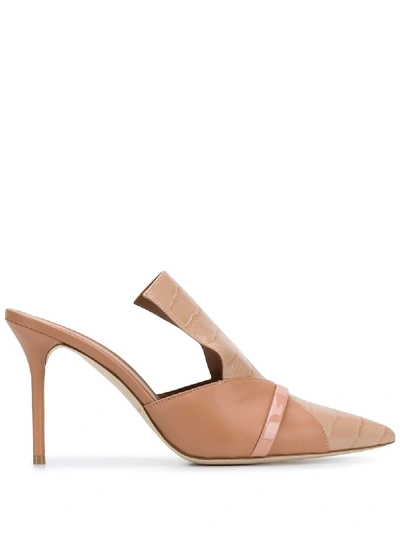 Shop Malone Souliers Danielle 95mm Leather Mules In Neutrals