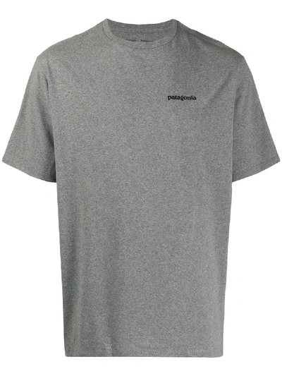 Shop Patagonia Logo-print Round-neck T-shirt In Grey