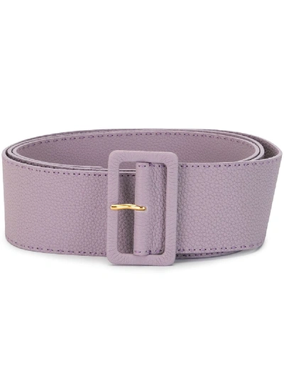 Shop Agnona Square-buckle Belt In Purple