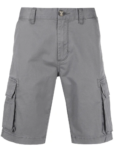 Shop Sun 68 Straight Fit Cargo Shorts In Grey