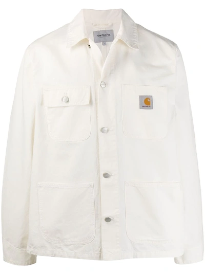 Shop Carhartt Michigan Denim Jacket In White