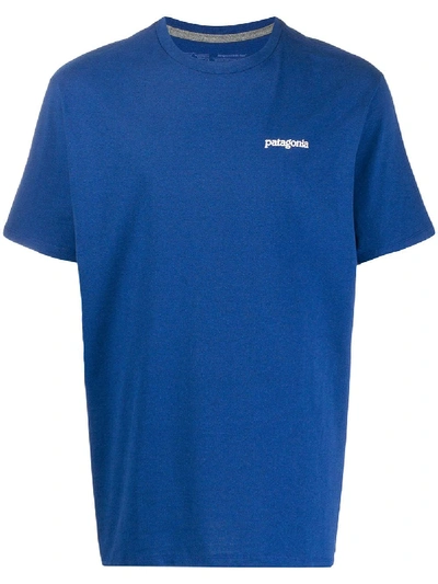 Shop Patagonia Fitz Roy Logo Print T-shirt In Blue
