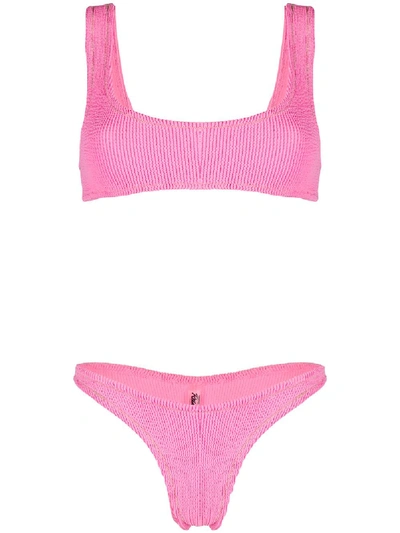 Shop Reina Olga Ginny Scrunch Crinkle Bikini In Pink