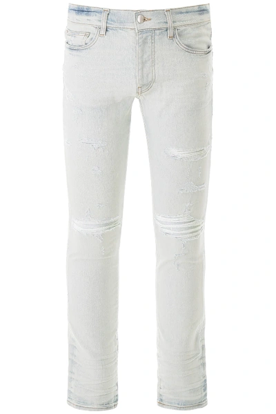 Shop Amiri Thrasher Classic Jeans In Blue