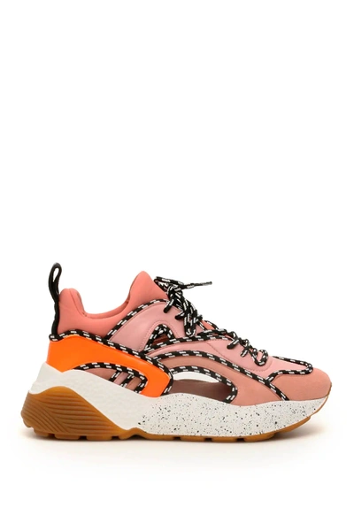 Shop Stella Mccartney Eclypse Sneakers In Pink,orange