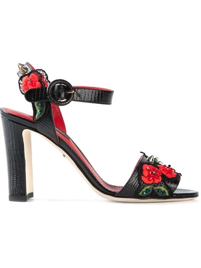 Dolce & Gabbana High-heeled Sandals In Black