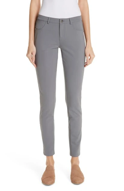 Shop Lafayette 148 Mercer Acclaimed Stretch Skinny Pants In Cinder