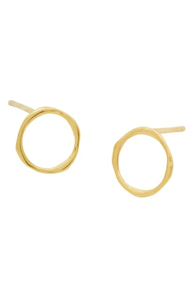 Shop Gorjana Quinn Delicate Stud Earrings In Gold