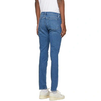 Shop Frame Blue Lhomme Skinny Jeans In Bradbury
