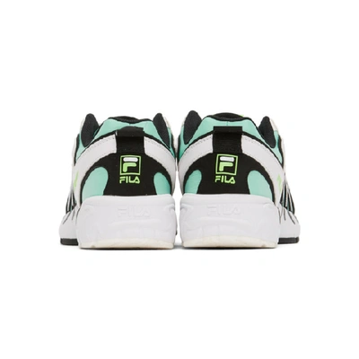 Shop Msgm White And Green Fila Edition Low-top Sneakers In 31 Mint