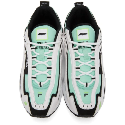Shop Msgm White And Green Fila Edition Low-top Sneakers In 31 Mint