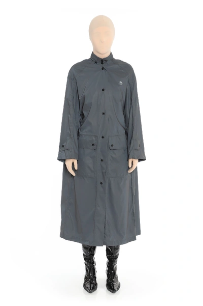 Shop Marine Serre Black Reflect Raincoat