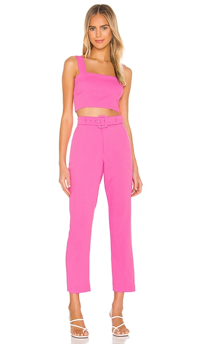 Shop Bardot Therese Buckle Pant In Pink Pop