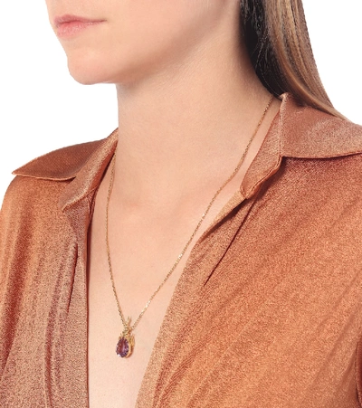 Shop Alan Crocetti Gem In Heat Gold-vermeil Necklace With Amethyst