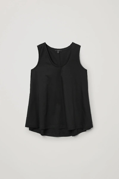 Shop Cos Cotton Fluid Vest In Black