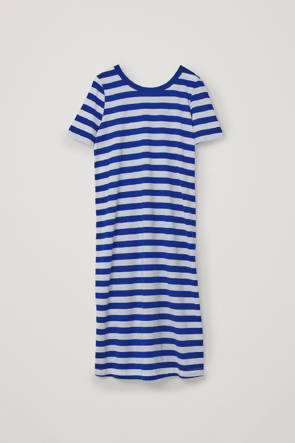 striped cotton shirt dress