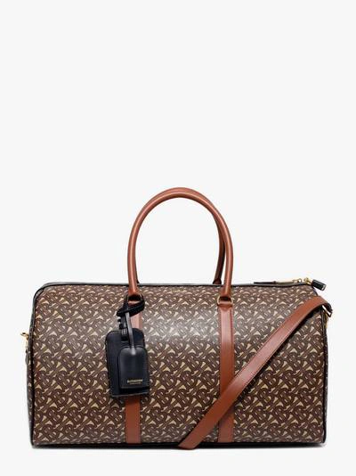 Shop Burberry Duffle Bag In Brown