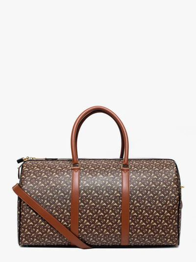 Shop Burberry Duffle Bag In Brown