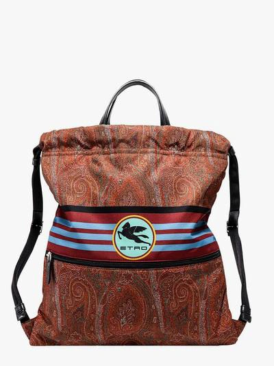 Shop Etro Backpack In Brown