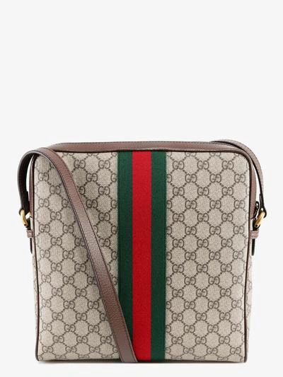 Shop Gucci Shoulder Bag In Beige