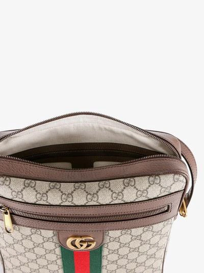 Shop Gucci Shoulder Bag In Beige