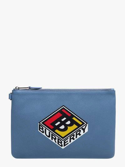 Shop Burberry Clutch In Blue