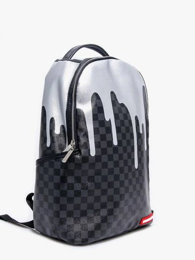 Sprayground Platinum Drips kid's backpack Black-Grey Check