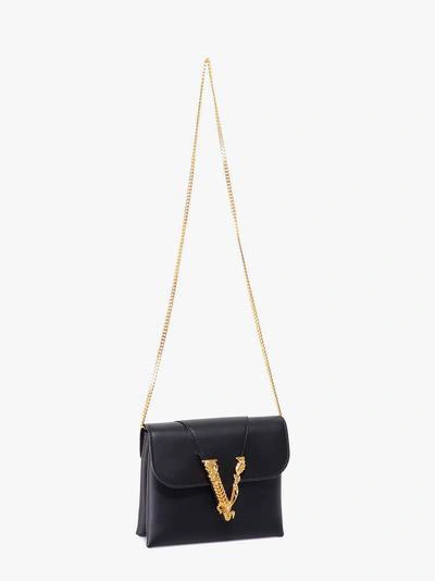 Shop Versace Shoulder Bag In Black