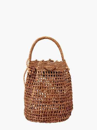 Shop Alanui Bucket Bag In Brown