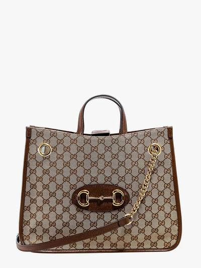 Shop Gucci 1955 Horsebit In Beige