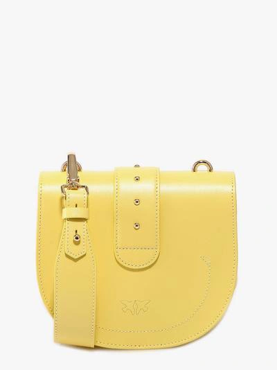 Shop Pinko Shoulder Bag In Yellow
