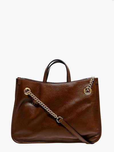 Shop Gucci Shoulder Bag In Brown
