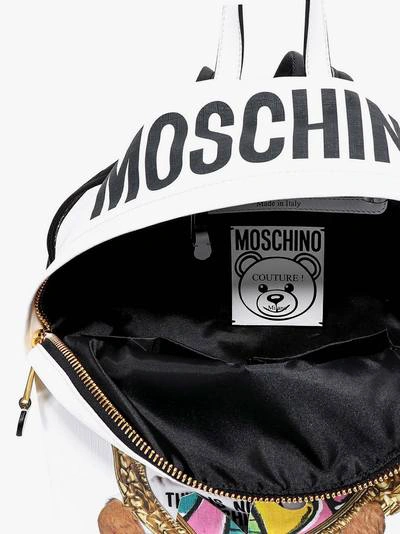 Shop Moschino Backpack In White