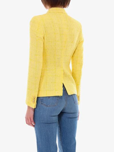 Shop Tagliatore Blazer In Yellow