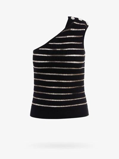 Shop Balmain Top In Black