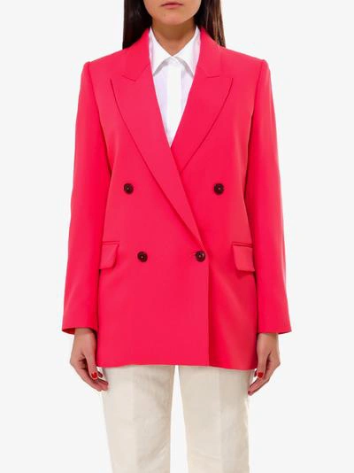 Closed Longline Double Breasted Blazer In Red | ModeSens