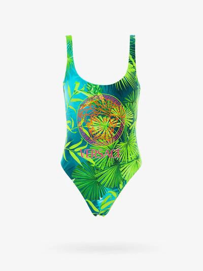 Shop Versace Swim Suit In Green