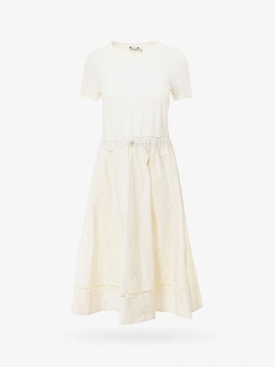 Shop Moncler Dress In White