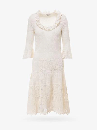 Shop Alexander Mcqueen Dress In Beige