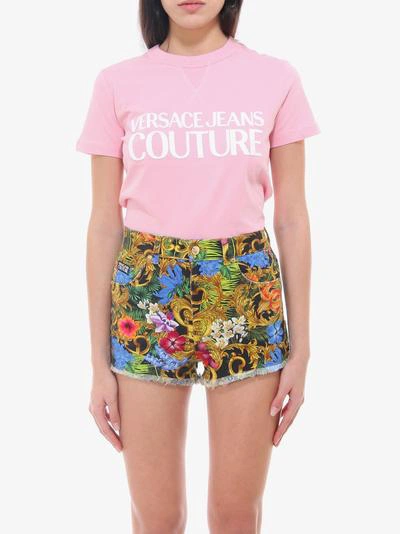 Shop Versace Jeans Couture T-shirt In Pink