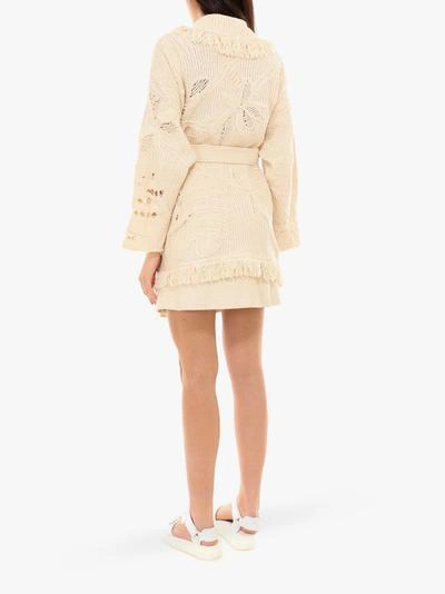 Shop Alanui Coat In White