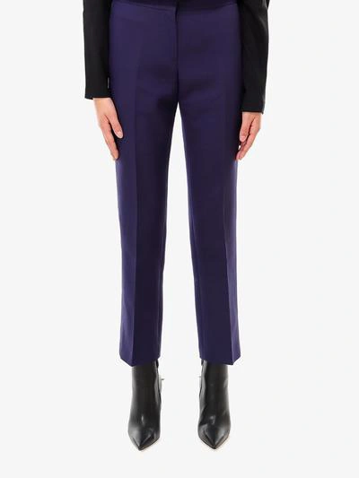 Shop Alexander Mcqueen Trousers In Blue