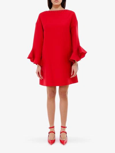 Shop Valentino Dress In Red