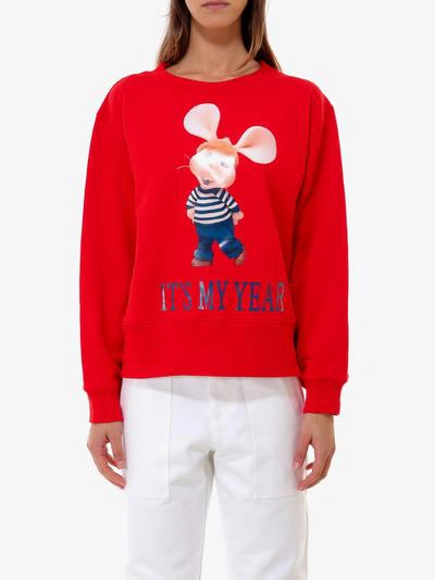 Shop Alberta Ferretti Sweatshirt In Red